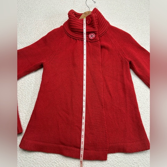 Old Navy High Neck Long Sleeve Red Sweater Lambs Wool Blend Women’s Size Medium - Picture 2 of 6